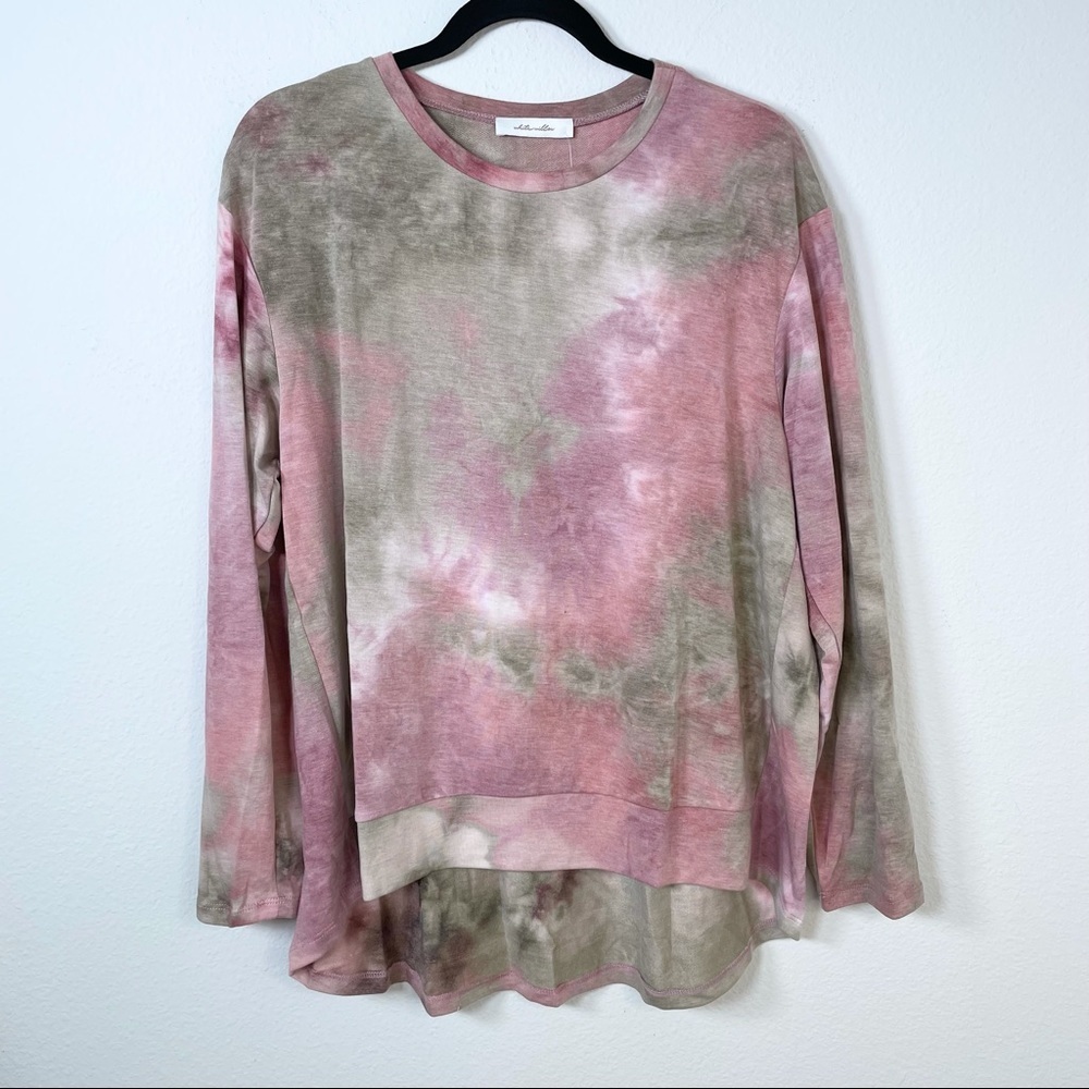 White Willow Tie-Dye Sweater Sz Large
